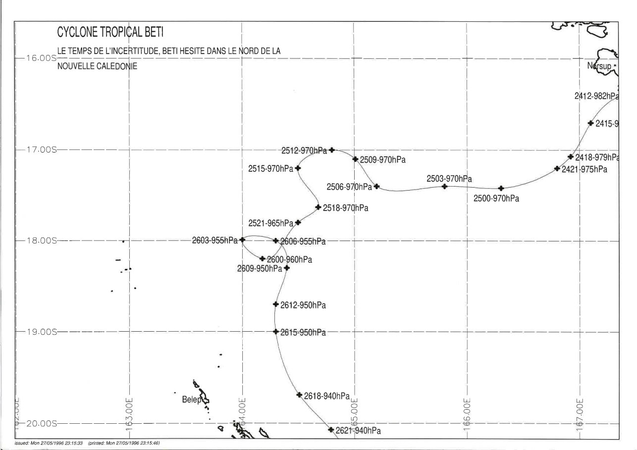   BETI reste un moment dans le Nord de la Nouvelle-Calédonie