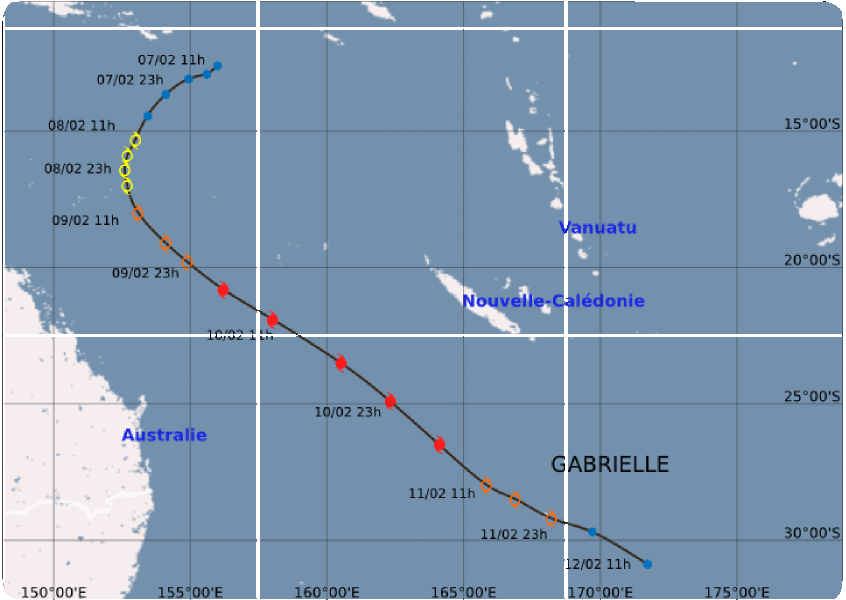 GABRIELLE - Trajectoire