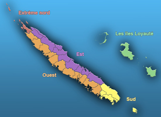 cinq zones de prévisions "climatologiques" pour le domaine terrestre