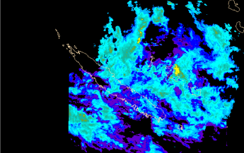 Image radar du 10 férvier 2025 à 00h30 locale
