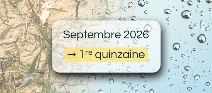 Bulletin de suivi pluviométrique - 1re quinzaine de septembre 2026