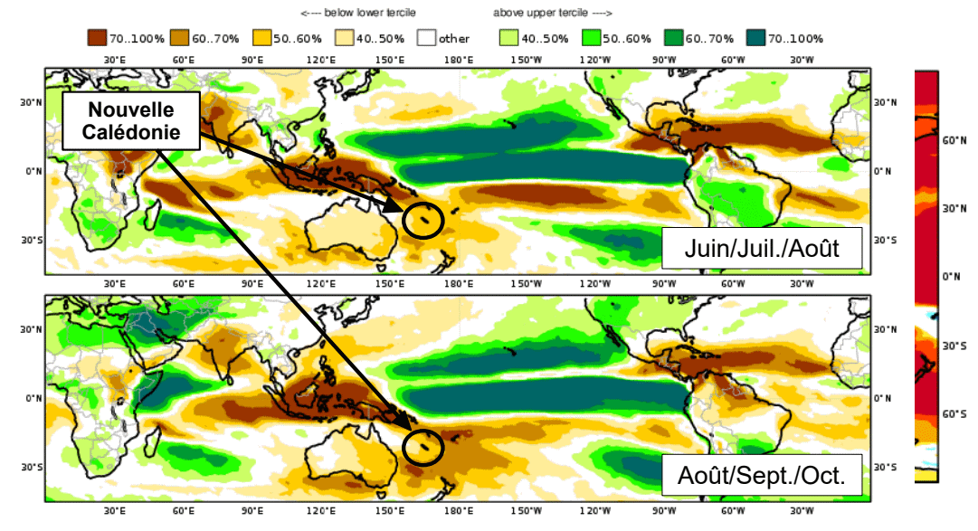Prévisions probabilistes des anomalies de pluie entre juin et octobre 2026 Source : Prévision d’ensemble multi-modèles, Copernicus, mai 2026